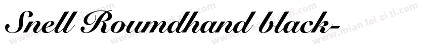 Snell Roumdhand black字体转换